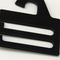 黒いPSのフック陳列のプラスチック タイのハンガーの6.1X7.4CMカスタマイズされたロゴは受け入れる
