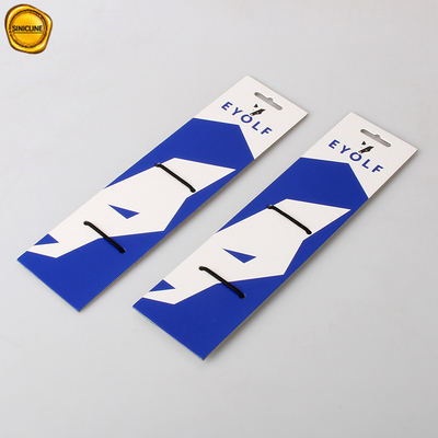 ネッカチーフのための注文の印刷された折りたたみの青い見出しカード袋の上層